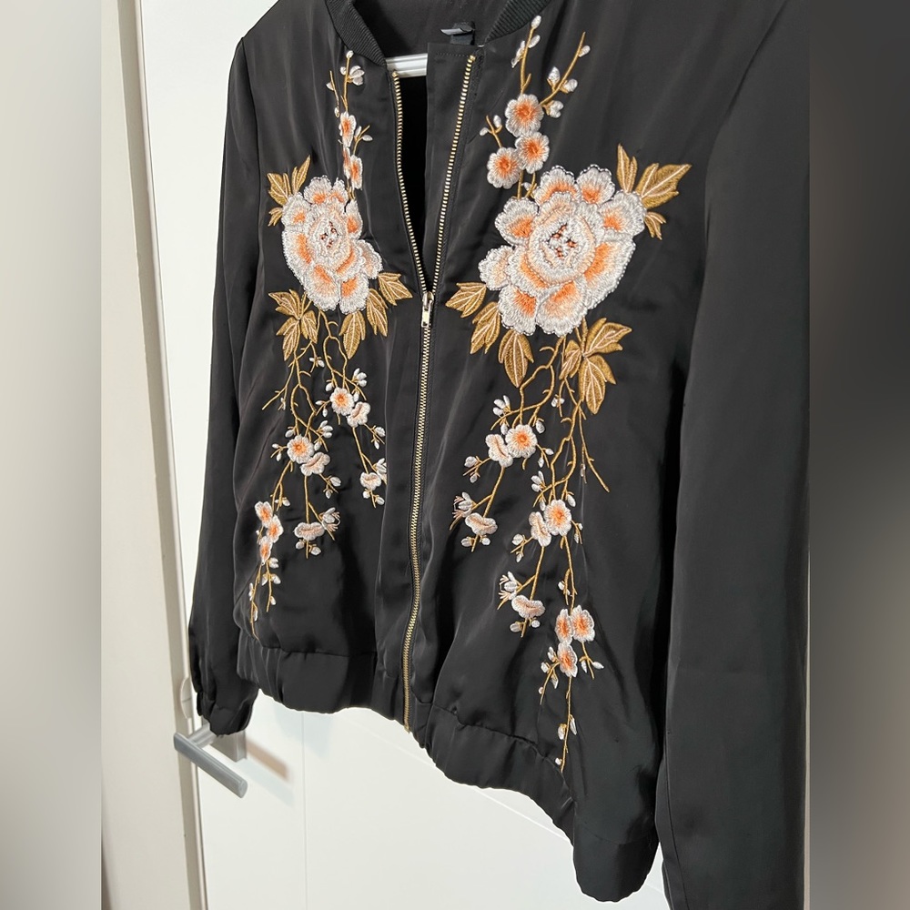Design Lab Embroidered Bomber Jacket - Picture 2 of 9